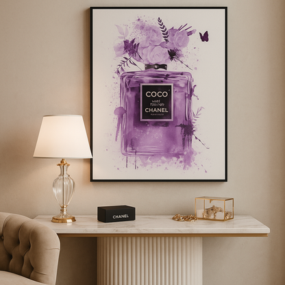 Chanel Perfume Wall Art - Available in 2 sizes