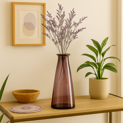 Purple Cone Glass Vase