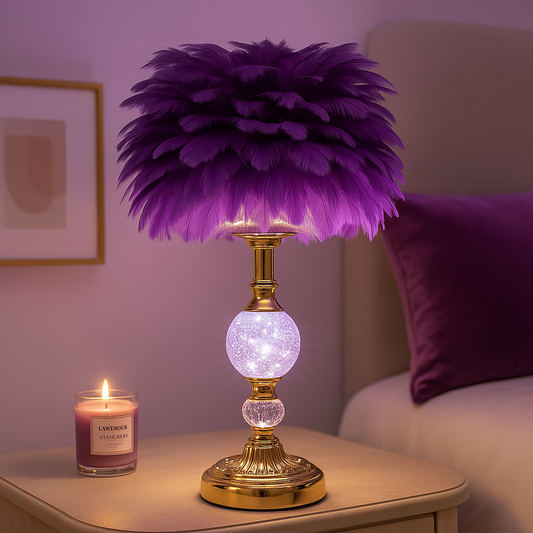 Golden Glow Crystal Ball Lamp