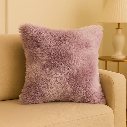 Fluffy Vibes Cushion - Blush Purple