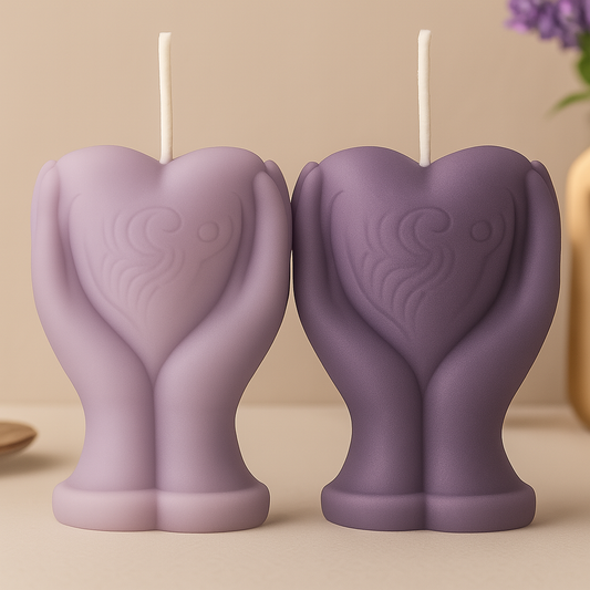 Angel Wings Heart Candle