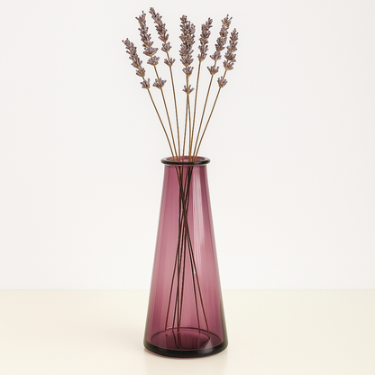 Purple Cone Glass Vase