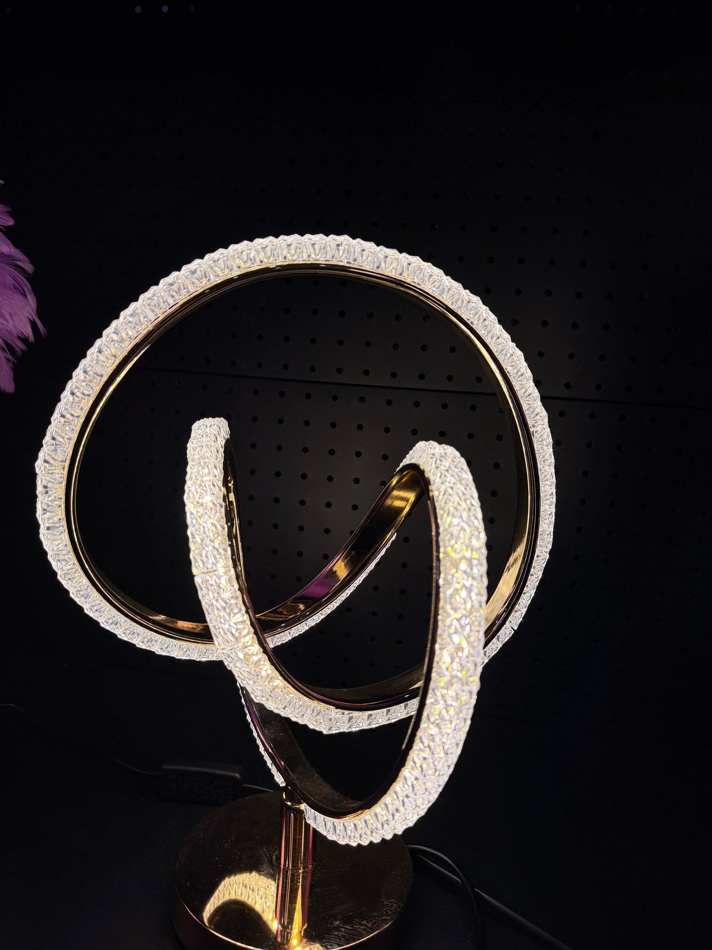 Golden Crystal Twist Lamp- 3 light modes