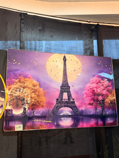 Paris in Pastel Twilight Wall Art - 90x60cm