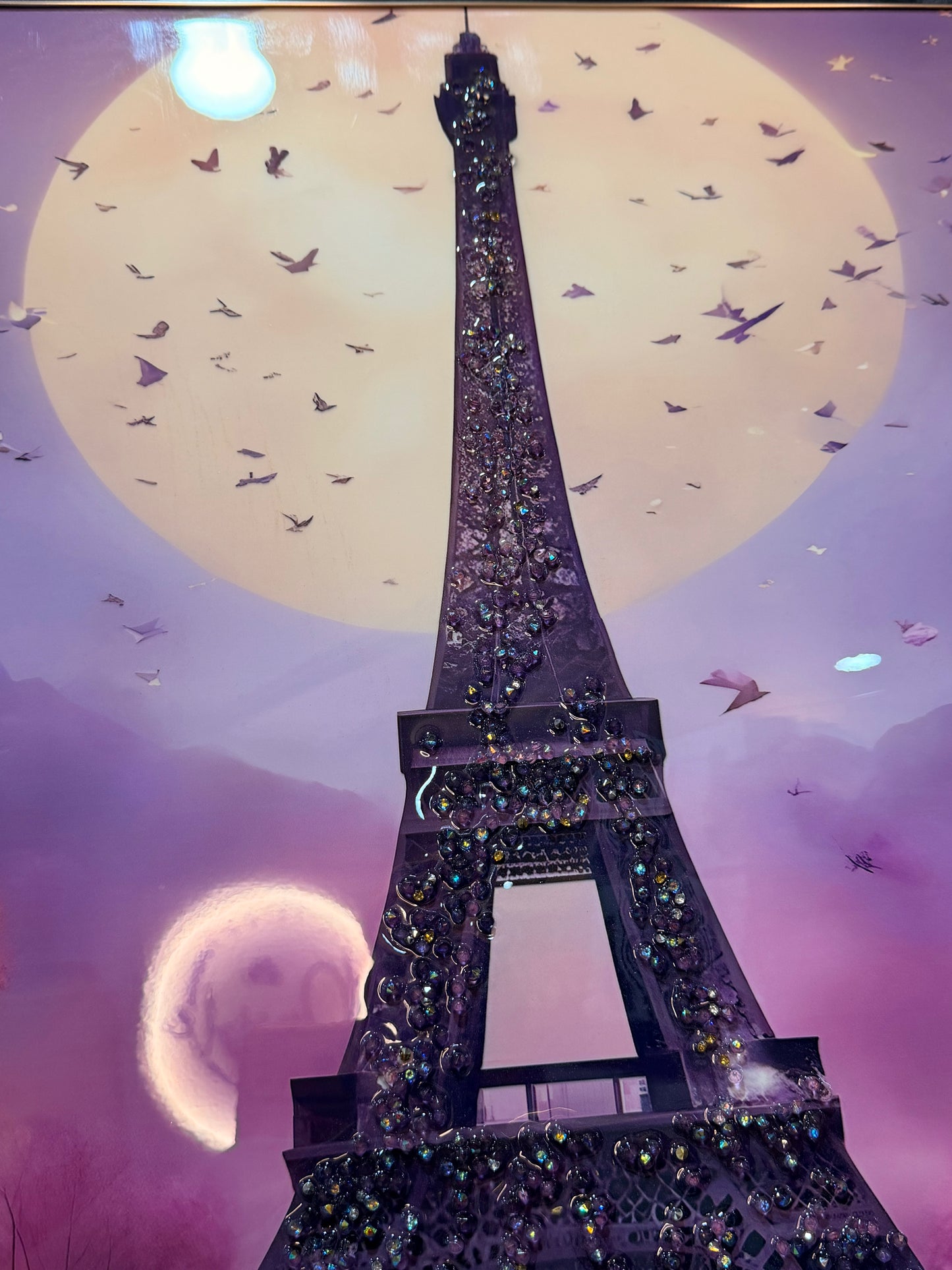 Paris in Pastel Twilight Wall Art - 90x60cm