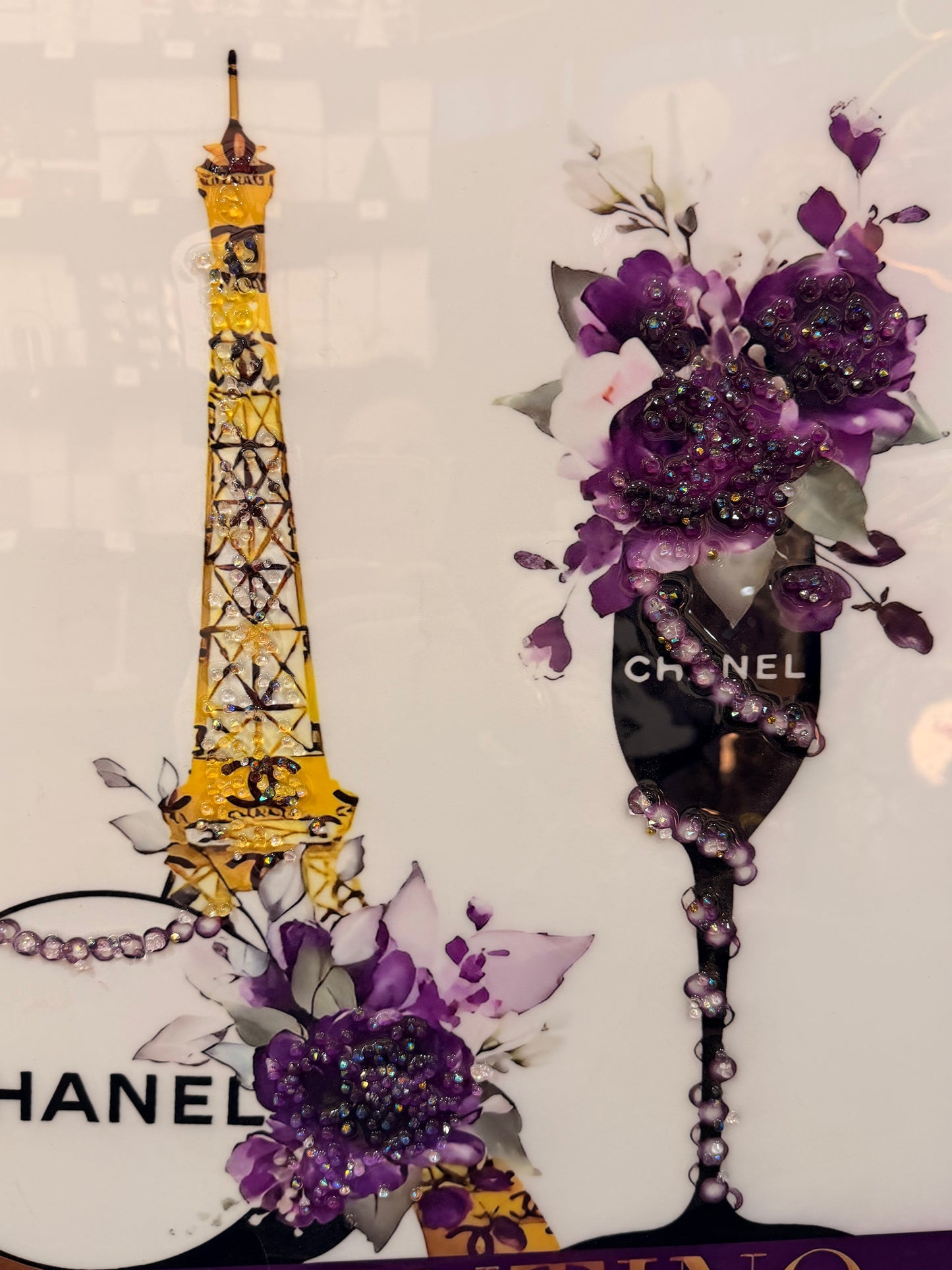 Purple Couture Fashion Wall Art - 50x70cm