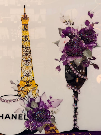 Purple Couture Fashion Wall Art - 50x70cm