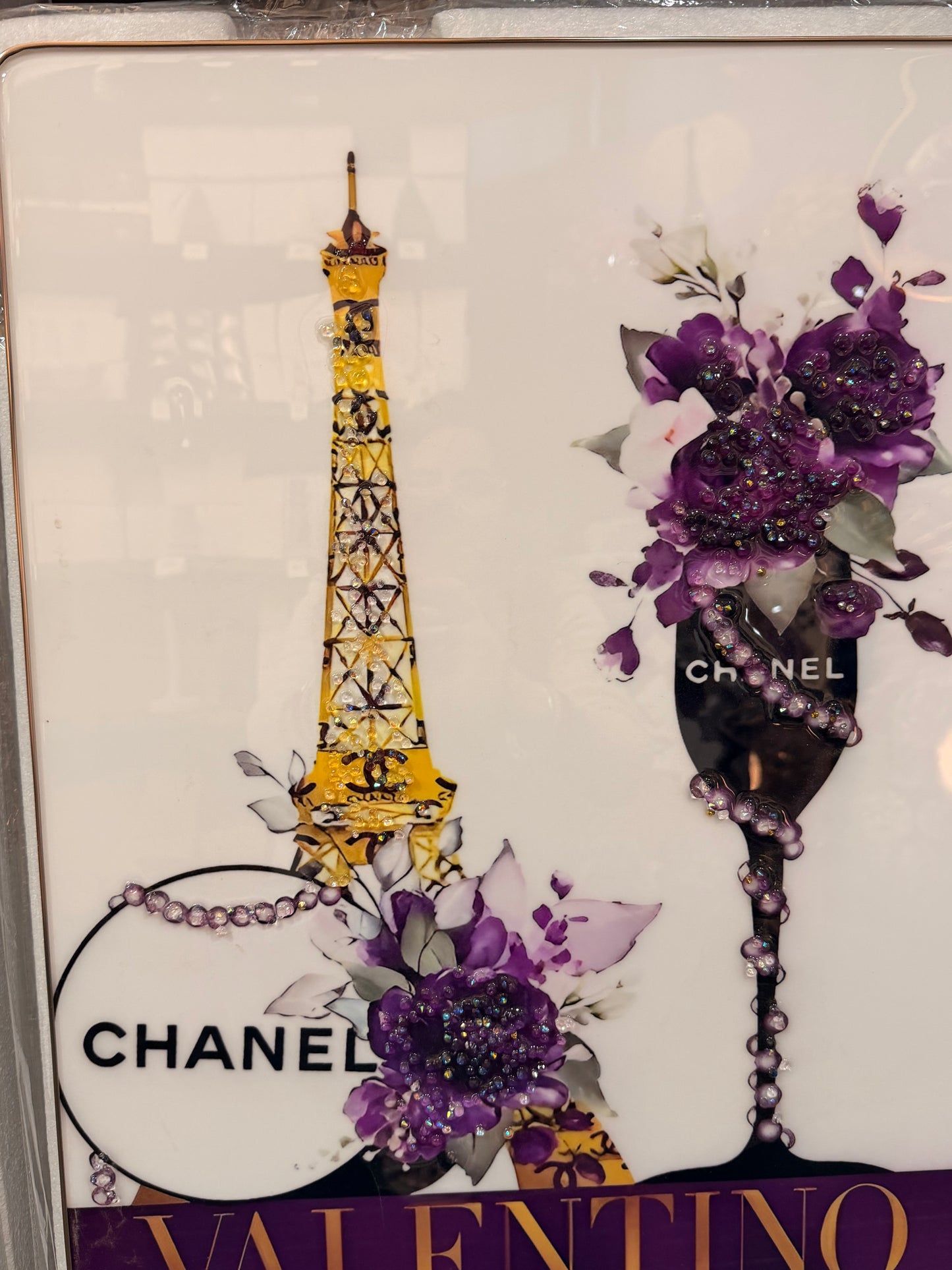 Purple Couture Fashion Wall Art - 50x70cm