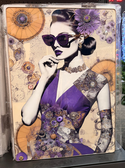 Vintage Glam Diva Wall Art - 50x70 cm