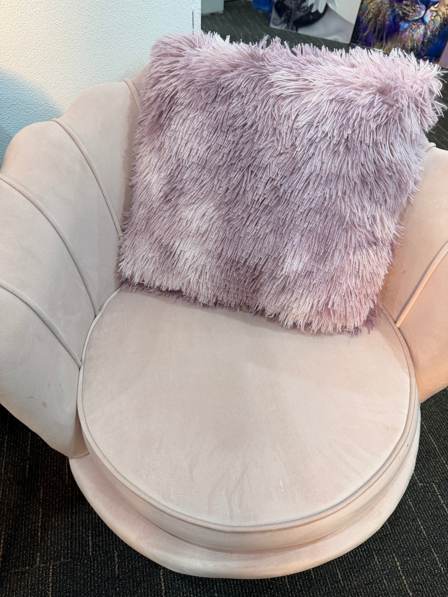 Fluffy Vibes Cushion - Blush Purple