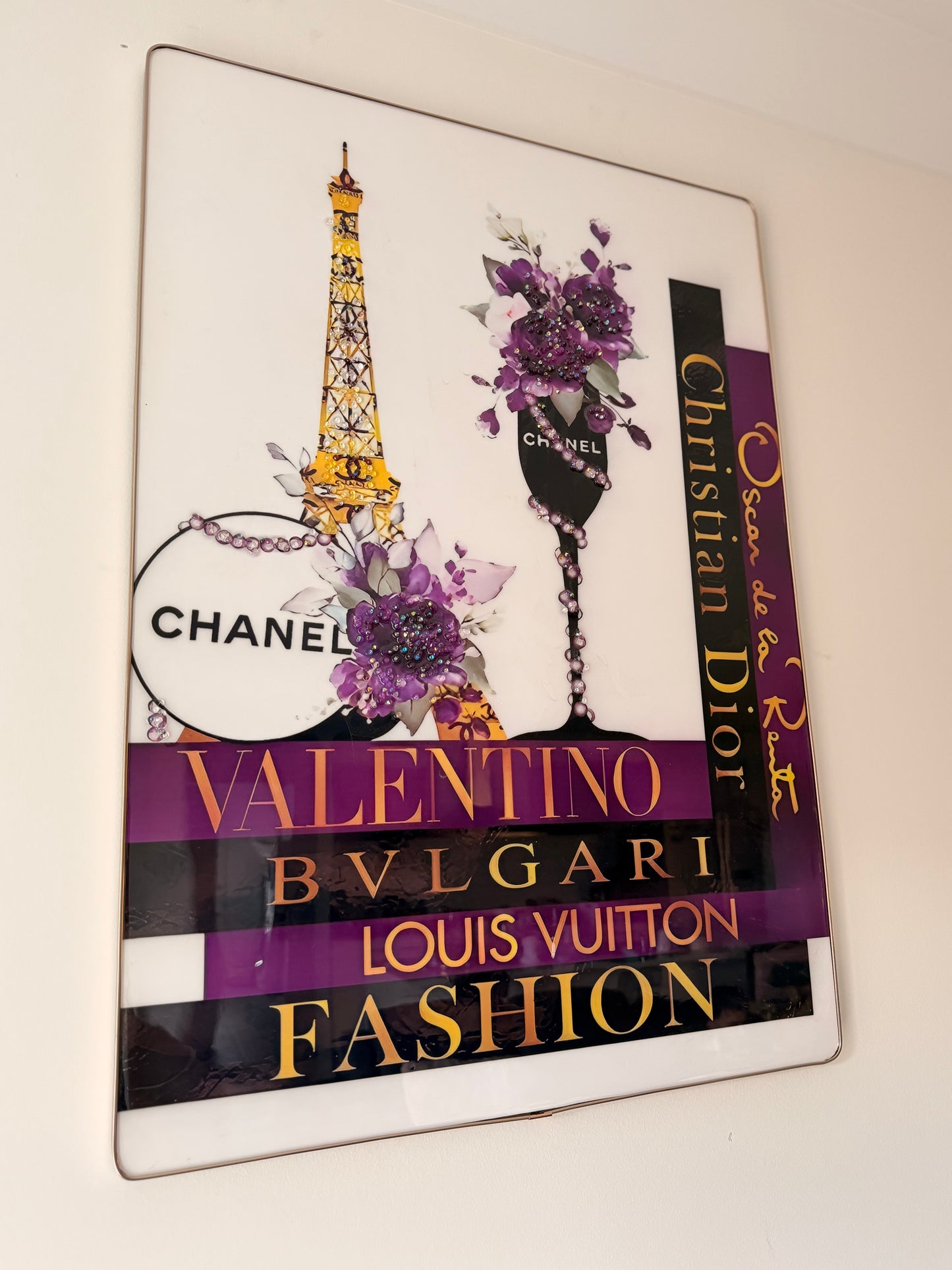 Purple Couture Fashion Wall Art - 50x70cm