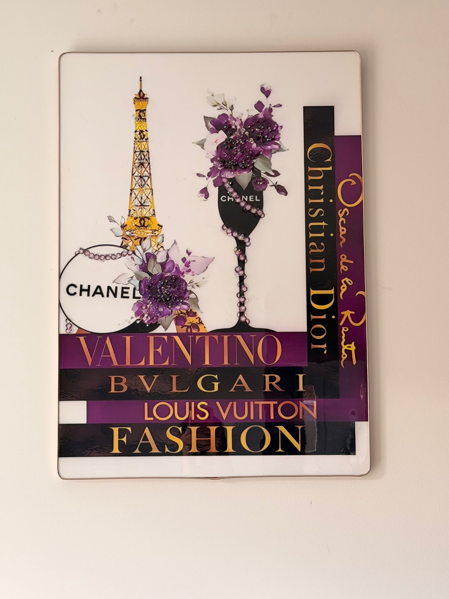 Purple Couture Fashion Wall Art - 50x70cm