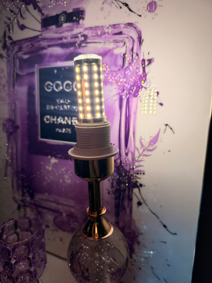 Golden Glow Crystal Ball Lamp