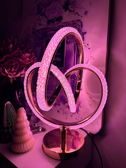 Golden Crystal Twist Lamp- 3 light modes