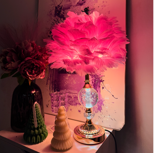 Golden Glow Crystal Ball Lamp