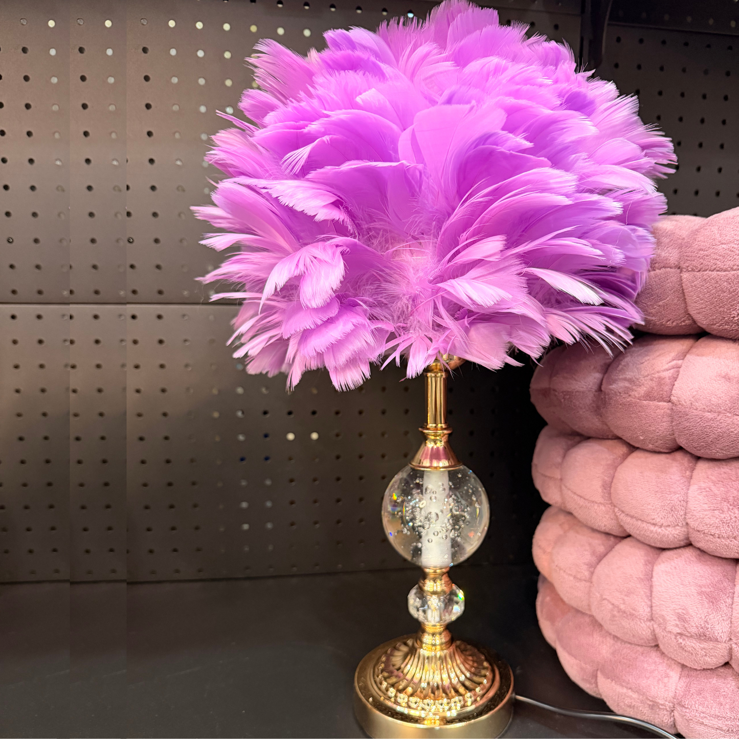 Golden Glow Crystal Ball Lamp