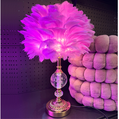 Golden Glow Crystal Ball Lamp