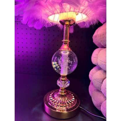 Golden Glow Crystal Ball Lamp